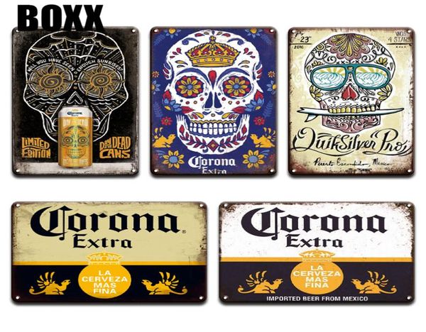 NUEVA Corona Extra Beer Poster Cover Decoración de pared Letrero de metal Vintage Pub Bar Baño Hogar Playa Sala de estar Decoración Carteles de chapa 7942335