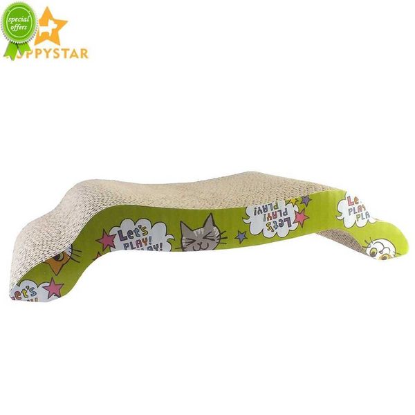 Nuevo papel corrugado Catnip Cat Scratcher Kittens Scratching Board Mat Scratch Pads Cat Scratcher Juegos para mascotas Juguetes Productos para mascotas LY0001