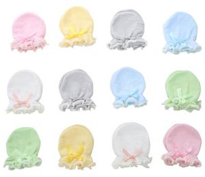 Nouveaux gants de bébé en coton gants nouveau-nés gants pour bébé princesse nœud papillon mitaines pour bébé mitaines nouveau-né paires de mitaines à gratter 01Y B21821899