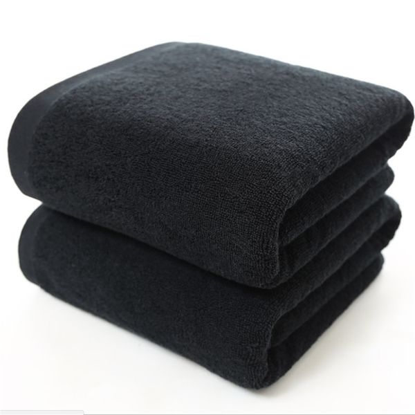 Nouvelle-serviette noire non décolorée 120g Les serviettes adultes épaissies et les femmes peuvent être personnalisées en gros