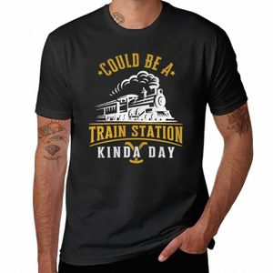 Nouveau pourrait être un train Stati genre de jour drôle vintage T-shirt anime t-shirt surdimensionné t-shirt uni hommes t-shirts unis c4wu #