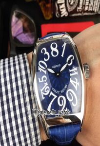 Nouvelles heures folles 8880 ch blue cadran asiatique 2813 Automatic mens watch silver case bleu cuir bracelet bon marché 8style Gents montres7756367