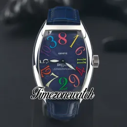 Nieuw gekke uren Mens Automatisch horloge 8880 CHODR ACBL kleur droomblauw textuur wijzerplaat stalen kast blauw lederen band 40 mm heren horloges TWFM TimeZoneWatch Z02D