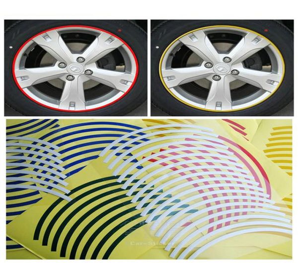 Nuevo creativo de 10 pulgadas de 10 pulgadas para la rueda del automóvil del automóvil pegatinas reflectantes del automóvil anillo de neumáticos pegatinas reflectantes de la motocicleta 2615504
