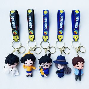 Nouveau nom de dessin animé créatif Détective Keychain Cute Sleep Team Team Keychain Bag Pendant