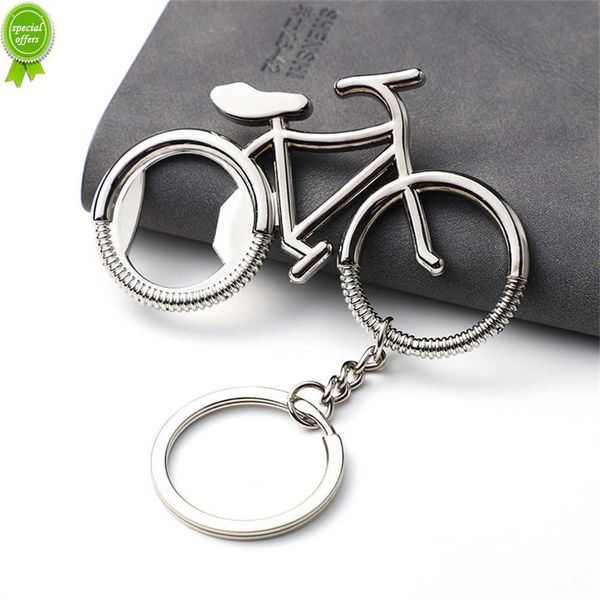 Nouveau créatif vélo porte-clés en métal bière ouvre-bouteille vélo porte-clés pour hommes taille boucle accessoires sac ornements cadeaux