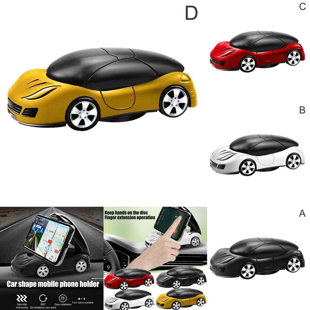 New Creative Cell Model Ornaments 360 Degree Rotating Vehicle Shape Phone Holder Car Clip Mount