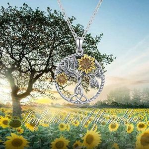 Nieuwe creatieve Celtic Knot Tree of Life hangleer sollicitatie sieraden ketting