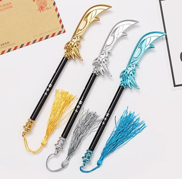 Nouveau stylo antique chinois créatif Guan Yu stylo gel épée large Étudiant papeterie fournitures de bureau