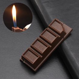 Nouveau Creative Chocolat Butane Gaz Briquets Jet Portable Cigare Briquets En Plein Air Bar Briquet Fumer Accessoires Gadgets Pour Hommes