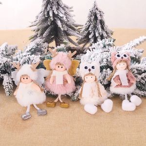 Nieuwe creatieve kerst pluche engel hanger kinder schattige pop cadeau kerstboom hanger