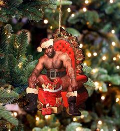 Nouveau arbre de Noël créatif en bois Mr Barry Wood Meme xma décorations acryliques décoratifs pendentif arbre suspendu entier1796242