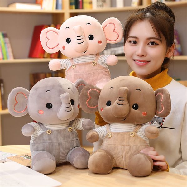 Muñeco de peluche de elefante bebé con correa de algodón, bonito y creativo, para apaciguar muñecos de elefante de nariz larga, venta al por mayor