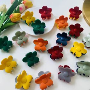 Nuevo diseño creativo, pinza de pelo colorida de flores de 6CM para mujeres y niñas, pinzas de ácido acético de temperamento Simple, accesorios dulces para el cabello