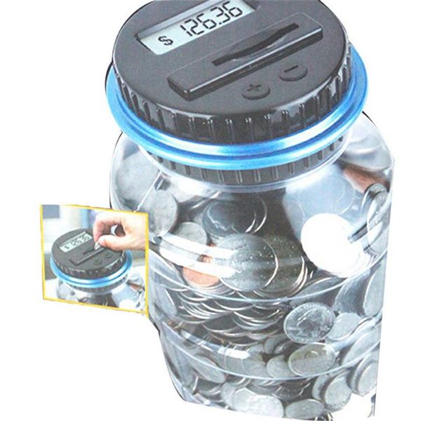 Tirelire numérique créative, compteur de pièces de monnaie électronique USD, pot d'économie d'argent, cadeau avec écran LCD 2494