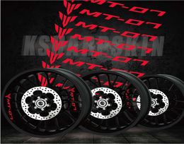 Nouvelle mode créative Modified Motorcycle Tire Sticker Personmière Stripe Anneau intérieur Applique décorative réfléchie pour Yamaha MT02982122
