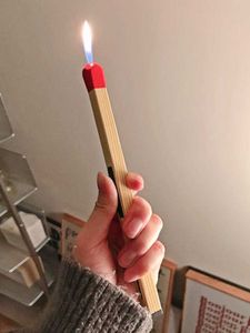 Nieuwe creatieve matchvorm open vlam aansteker Geen gas buitenkeukenkachel ontsteker rookaccessoires cadeau AXQG
