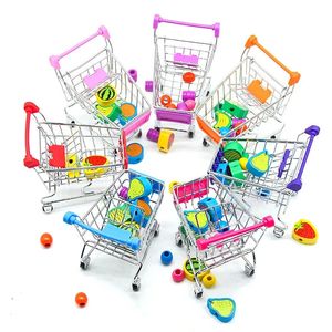 NOUVEAU Mini chariot à main créatif pour enfants Simulation oiseau perroquet petit supermarché panier utilitaire chariot semblant jouer jouets poussettes