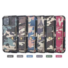 Nieuwe Creative Mobile Phone Case IP 12Pro Camouflage Style Wallet Mobiele telefoon Case voor 678P Leren Case