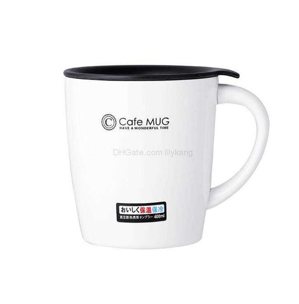 Nouveaux tasses à café de bureau créatives avec couvercles pour les mains Double thermos en acier inoxydable verre à eau cool boire thé lait tasse flacon voyage bière tasse