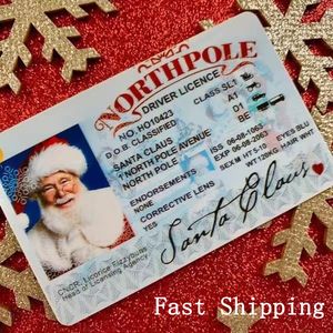 Nieuwe Creative Santa Claus Flight License kerstavond rijbewijskaart kerstcadeaus voor kinderen Xmas Decoration Ornament