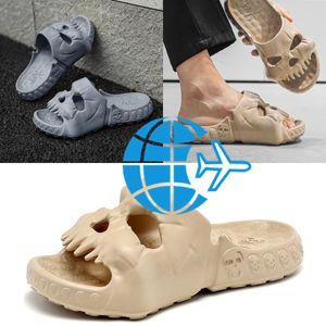 Nieuwe Creatieve Schedel Slippers Zomer Mannen Vrouwen Slippers Nieuwigheid Outdoor Strand Sandalen Antislip Indoor Home Slides Koppels Schoenen GAI eur 40-45