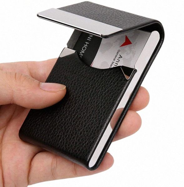 Nouveau support de carte de crédit Fi Purse Antift Case avec couverture pour cartes ID Holder Fi Women Men Mini Wallet K5ys #