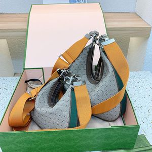 NIEUWE Crescent Half Month Tas Vrouwen handtas Crossbody Purse Croissant Tags Attache Classic Lettering verwijderbare schouderband Lady koppeling Twee size echt leer