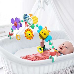 Nouveau berceau poussette arc jouet bébé siège auto avec musique dentition infantile développement sensoriel hochets jouets pour bébés 0 12 mois