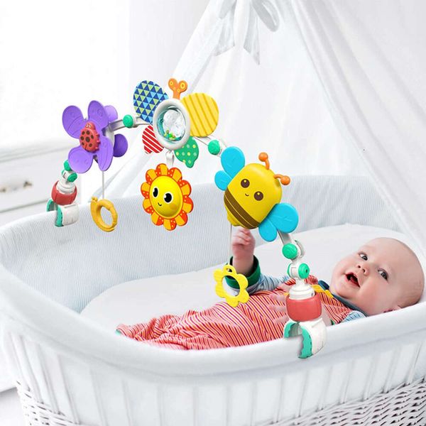 Nouveau berceau poussette arc jouet bébé siège auto avec musique dentition infantile développement sensoriel hochets jouets pour bébés 0 12 mois