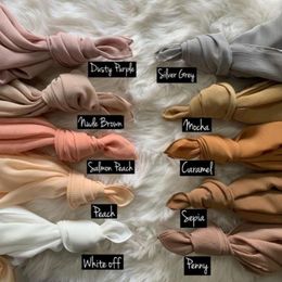 Nieuwe Crinkle Bubble Chiffon Hijab sjaalsjaals moslim mode -vlakte wraps hoofdband lange sjaals sjaal 180 70 cm 10 st lot294m