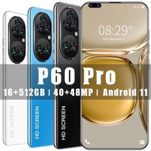 Nouveau transfrontalier en stock p60pro à grand écran perforé Smartphone Android 2,8 pouces 2 16 Téléphone mobile du commerce extérieur