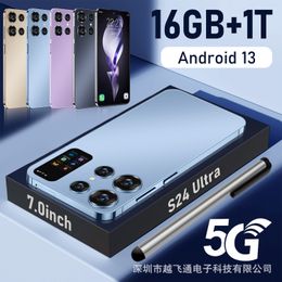 Nouveau Téléphone transfrontalier S24 Ultra True 4G Android 7.0 pouces