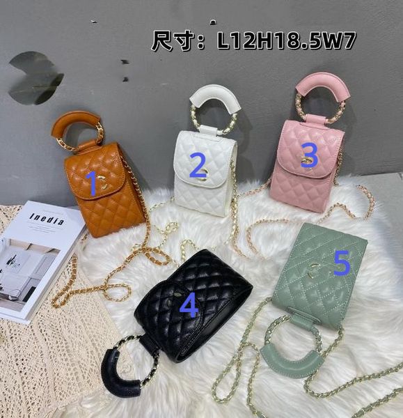 Nouveau sac à bandoulière petites boules dorées sac de téléphone portable chaîne mode japon et corée du sud bandoulière losange sacs de poignet marée