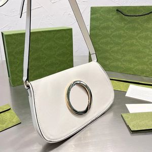 Nieuwe crossbody -tassen voor heren dames handtassen cirkelvormige metalen letter schoudertas merkbrief porties met doos