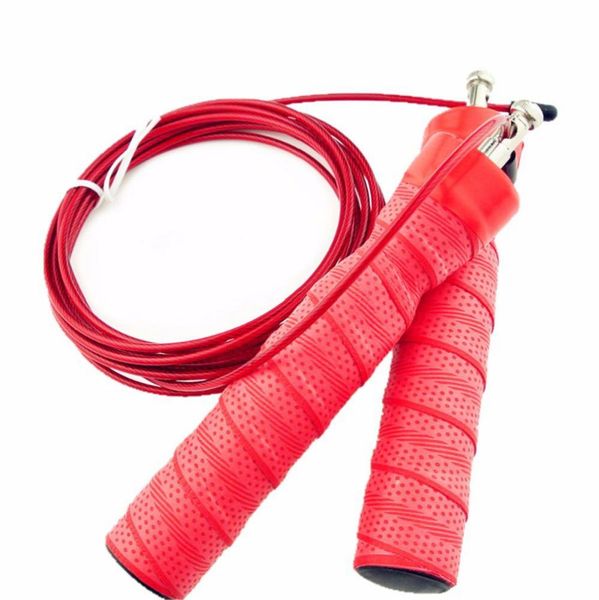 Nueva cuerda para saltar Crossfit, cable de acero de doble extremo ajustable de velocidad rápida con diámetro de bola de rodamiento 4mm8406005