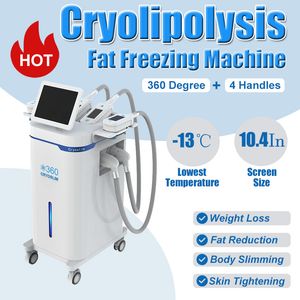 Nieuwe cryolipolysis lichaam slankere machine lichaam contouren vet vries 4 cryo handgrepen vacuüm gewichtsverwijdering cellulitis reductie apparaat huis salon gebruiksapparatuur