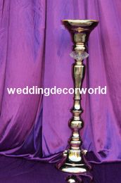 Nuevos centros de mesa con candelabros de cristal para decoración de bodas, candelabros de oro acrílico con un gran cuenco de flores para decoración de eventos partu517