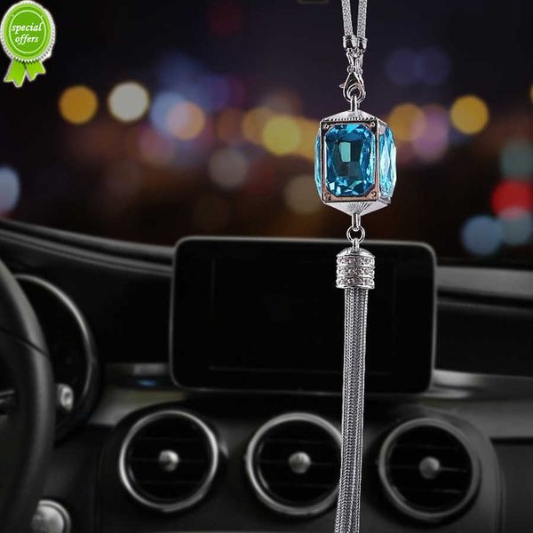 Miroir de vue de voiture en cristal et diamant, pendentif de voiture suspendu, style de voiture scintillant, accessoires d'intérieur pour femmes et filles, livraison directe, nouvelle collection