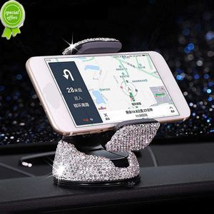 Nouveau cristal strass 360 degrés support de téléphone de voiture pour tableau de bord de voiture fenêtres automatiques et évent universel voiture support de téléphone portable