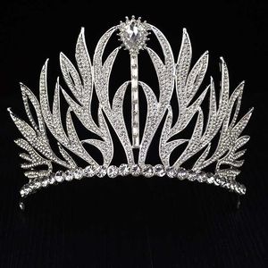 Nieuwe Crystal Tiara luxe bruiloft hoofdtooi voor bruid kroon mode dames kristallen hoofdtooi haar ornamenten bruiloft gratis verzending