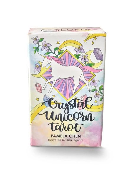 Nuevo Guía de cartas de Tarot de unicornio de cristal, juego de mesa de baraja de tarot de oráculos de adivinación, 78 cartas/juegos individuales