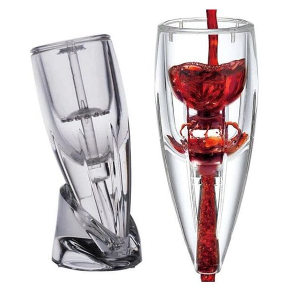 Nouveau cristal vin aérateur vin magique décanteur verseur ensemble Premium décanteur pour les amateurs de vin avec pochette de voyage cadeau