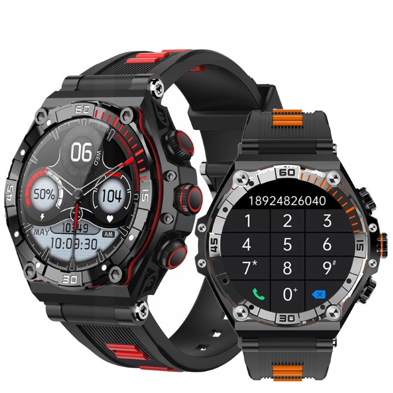 Ny CT18 Musik Smart Watch 1,43 tum Display Bluetooth Call Smart Watch 700mAh Långt standby Big Battery IP68 Waterproof Watch