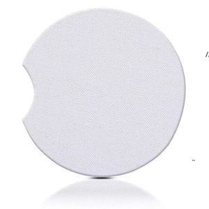 Nieuwe Cup Mats Neopreen Sublimatie Auto Coaster 6.5cm Thermische Transfer Blanco Pads White Coasters DIY Aangepaste Gift EWF7579