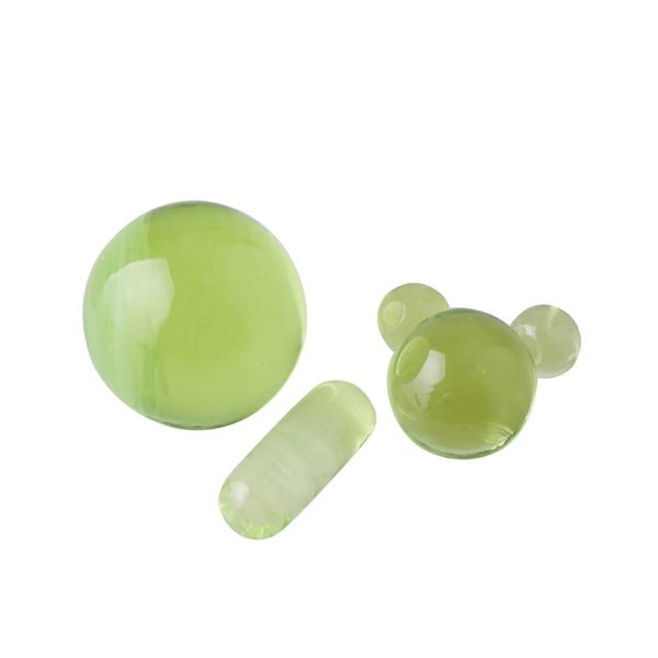 Verre Terp Slurper Marble Pill Set, Green Gem Pearls Pills Marbles avec une grande rétention de chaleur pour l'outil DAB ACCESSOIRES DE SAME