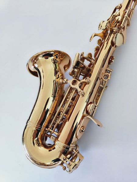 Nouveau Saxophone Soprano incurvé S-991 clé en or saxo en laiton embout professionnel patchs tampons anches plier le cou