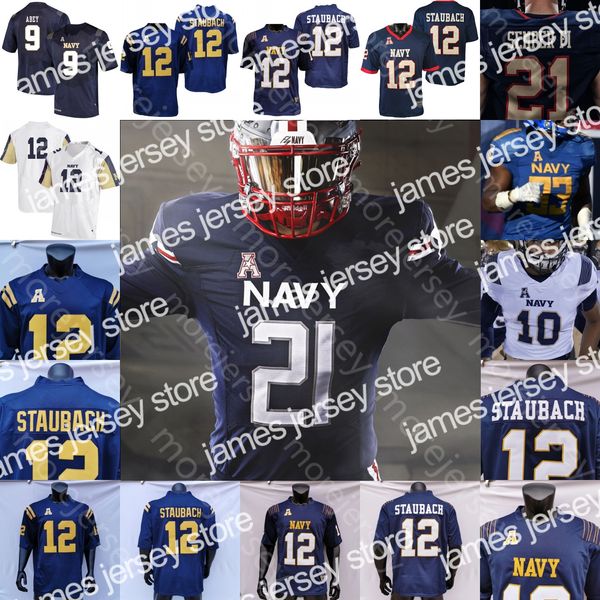 Nouveau personnalisé 2021 Fly Navy Midshipmen Football Jersey NCAA College Jacob Springer Roger Staubach Keenan Reynolds Perry Nelson Smith CJ Williams