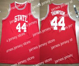 Nieuwe aangepaste basketbaltrui Szie XXS-6XL Vergelijk met vergelijkbare items #44 David Thompson NC State Wolfpack College Retro Classic Jerseys Menls