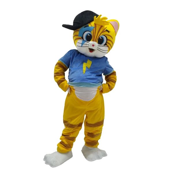 Nouveau Costume de mascotte de chat sur mesure Costume de mascotte de chats Lampo pour adulte